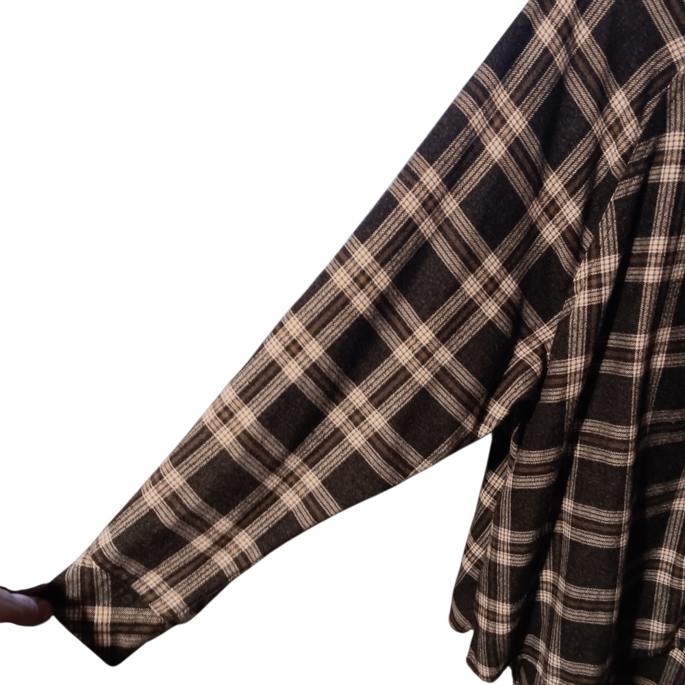 Wild Fable Plaid Button Down Shirt Black, Gray, Tan, White - Picture 4 of 7